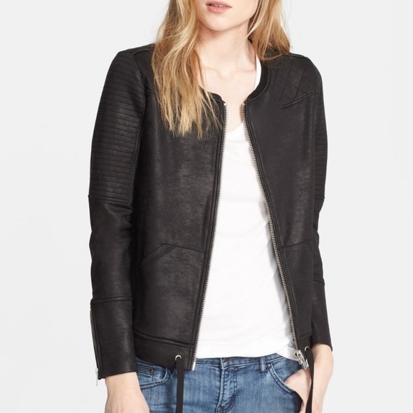 The Kooples Moto Jacket Sz S Black - Picture 3 of 10